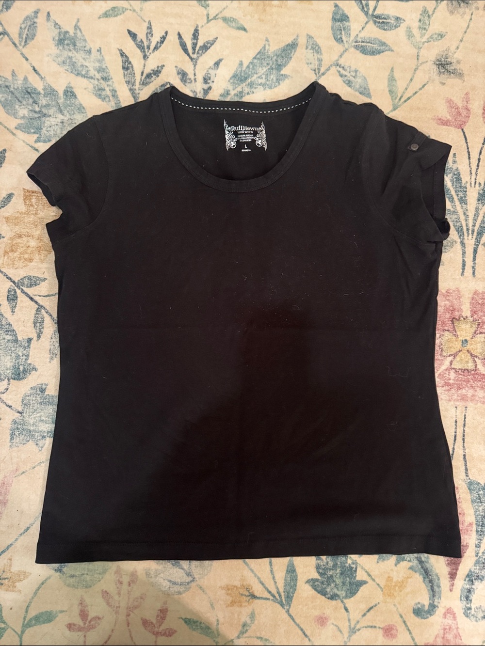 Ruff Hewn Black Short Sleeve Crewneck Tee
